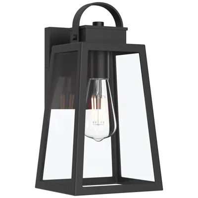Progress Lighting Hedry Medium Outdoor Wall Lantern With Clear Glass Panels