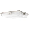 Progress Lighting Helm 3 Light Flush Mount In Brushed Nickel
