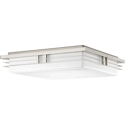 Progress Lighting Helm 3 Light Flush Mount In Brushed Nickel