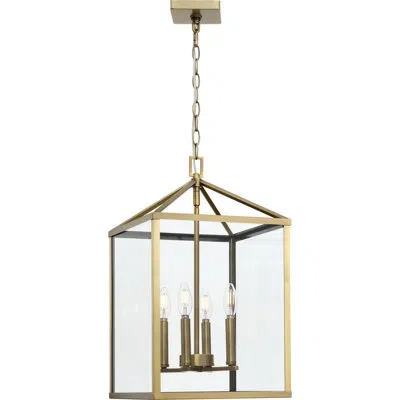 Progress Lighting Hillcrest 4 - Light Chandelier In Vintage Brass