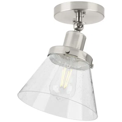 Progress Lighting Hinton Collection One-light Seeded Glass Ceiling Light