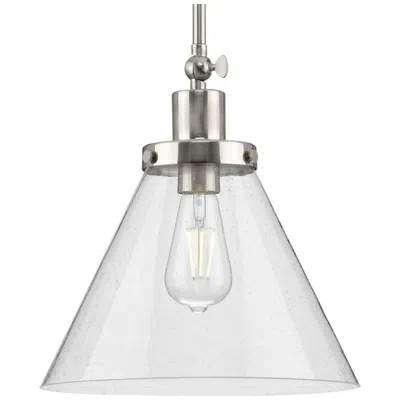 Progress Lighting Hinton Collection One-light Seeded Glass Hanging Pendant Light