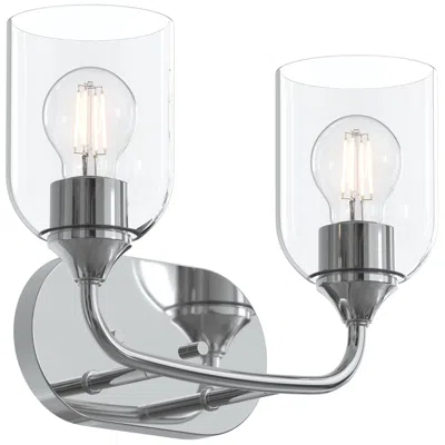 Progress Lighting Ilia 2-light Bath Vanity With Clear Glass Shade