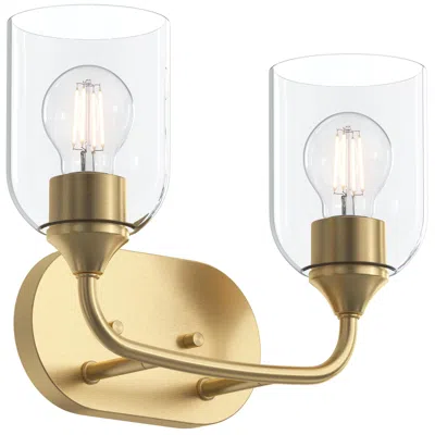Progress Lighting Ilia 2-light Bath Vanity With Clear Glass Shade