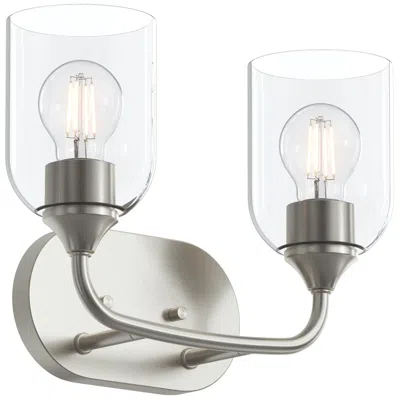 Progress Lighting Ilia 2-light Bath Vanity With Clear Glass Shade