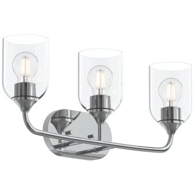 Progress Lighting Ilia 3-light Bath Vanity With Clear Glass Shade