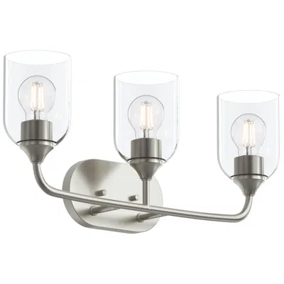 Progress Lighting Ilia 3-light Bath Vanity With Clear Glass Shade