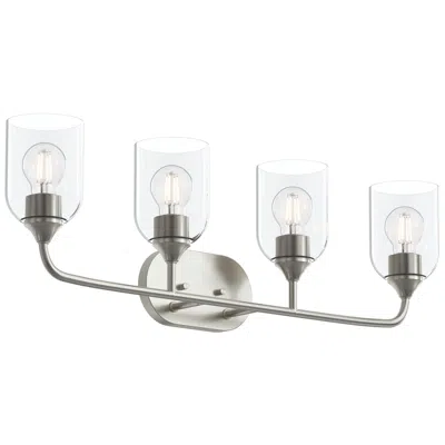 Progress Lighting Ilia 4-light Bath Vanity With Clear Glass Shade