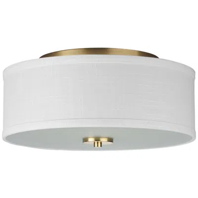 Progress Lighting Inspire Collection 13" Two-light Flush Mount In White
