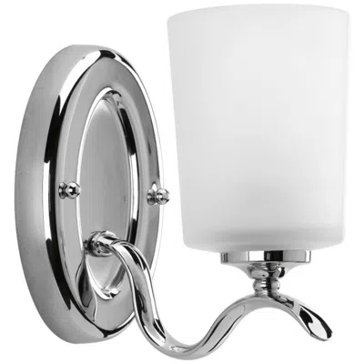 Progress Lighting Inspire Polished Chrome 1-light Etched Glass Vanity Light