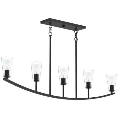 Progress Lighting Jheni Five-light Linear Chandelier With Clear Glass Shades