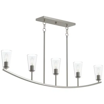Progress Lighting Jheni Five-light Linear Chandelier With Clear Glass Shades