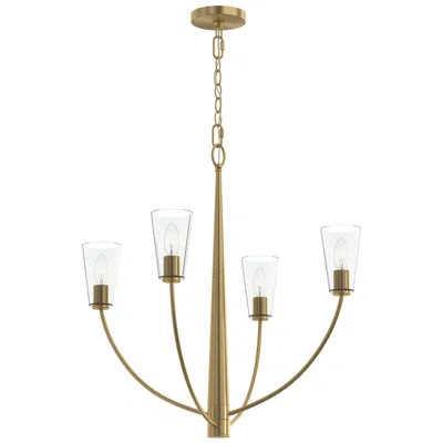 Progress Lighting Jheni Four-light Chandelier With Clear Glass Shades