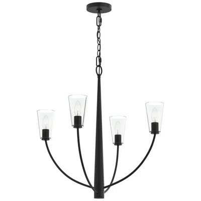 Progress Lighting Jheni Four-light Chandelier With Clear Glass Shades
