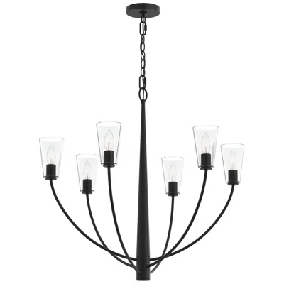 Progress Lighting Jheni Six-light Chandelier With Clear Glass Shades