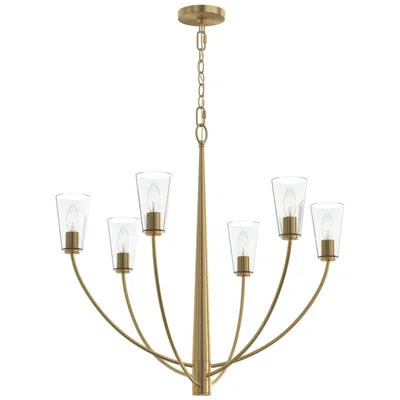 Progress Lighting Jheni Six-light Chandelier With Clear Glass Shades