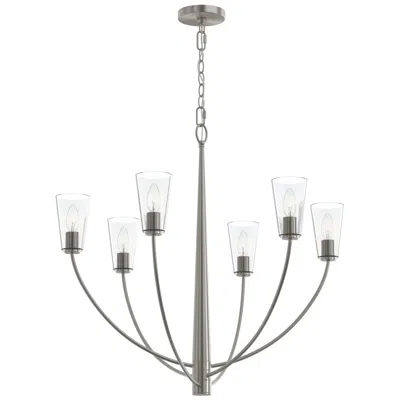 Progress Lighting Jheni Six-light Chandelier With Clear Glass Shades