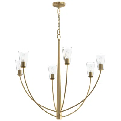 Progress Lighting Jheni Six-light Large Chandelier With Clear Glass Shades