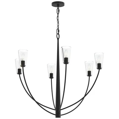 Progress Lighting Jheni Six-light Large Chandelier With Clear Glass Shades