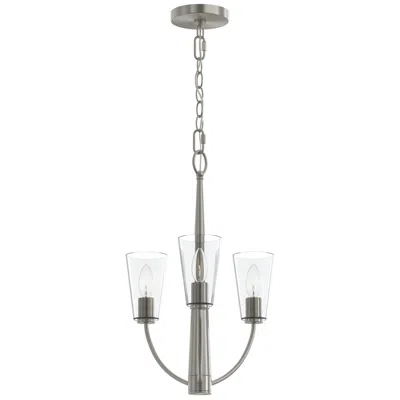 Progress Lighting Jheni Three-light  Chandelier With Clear Glass Shades