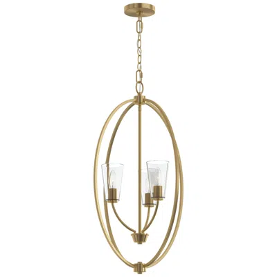 Progress Lighting Jheni Three-light Foyer Pendant With Clear Glass Shades