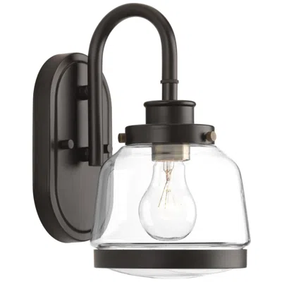 Progress Lighting Judson Collection One-light Clear Glass Farmhouse Bath Vanity Light