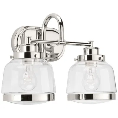 Progress Lighting Judson Collection Two-light Clear Glass Farmhouse Bath Vanity Light