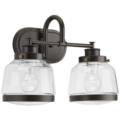 Progress Lighting Judson Collection Two-light Clear Glass Farmhouse Bath Vanity Light
