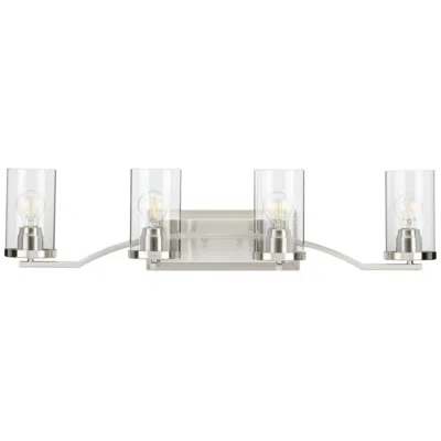 Progress Lighting Lassiter Collection Four-light Clear Glass Modern Bath Vanity Light