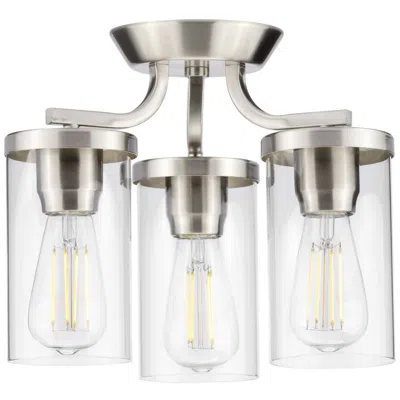 Progress Lighting Lassiter Collection Three-light Semi-flush Mount