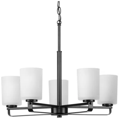 Progress Lighting League Collection Five-light Etched Glass Chandelier Light