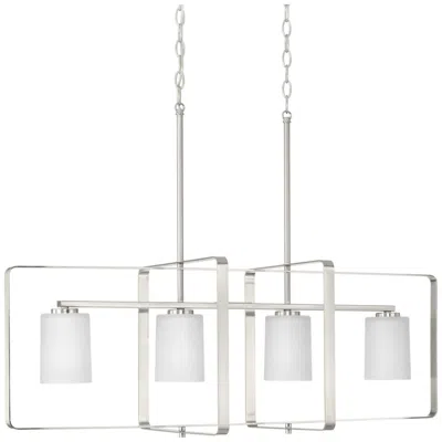 Progress Lighting League Collection Four-light Etched Glass Chandelier Light
