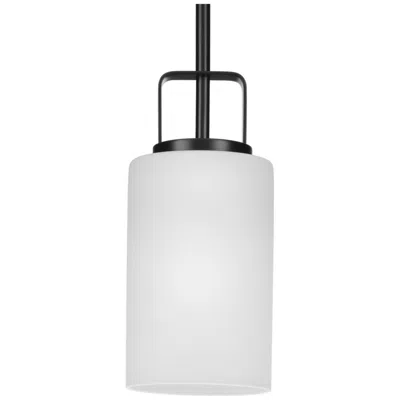 Progress Lighting League Collection One-light Etched Glass Mini-pendant Hanging Light