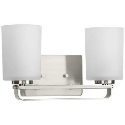Progress Lighting League Collection Two-light Etched Glass Modern Farmhouse Bath Vanity Light