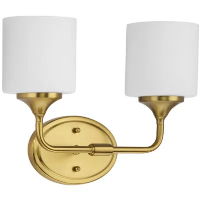 Progress Lighting Lynzie Collection Brushed Gold 2-light Vanity Light
