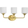 Progress Lighting Lynzie Collection Brushed Gold 3-light Vanity Light