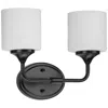 Progress Lighting Lynzie Collection Matte Black 2-light Vanity Light