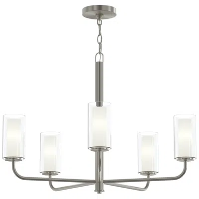 Progress Lighting Mack Five-light Chandelier With Layered Glass Shades In Multi