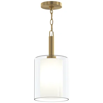 Progress Lighting Mack One-light Pendant With Layered Glass Shade In Multi