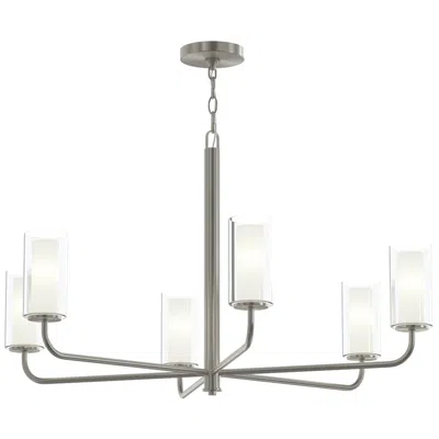 Progress Lighting Mack Six-light Chandelier With Layered Glass Shades