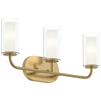 Progress Lighting Mack Three-light Vanity Light With Layered Glass Shades