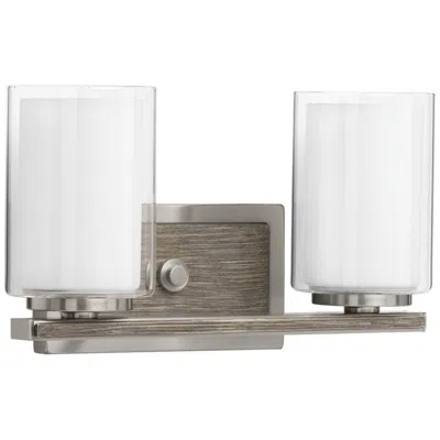 Progress Lighting Mast Collection Two-light Clear Glass Coastal Bath Vanity Light