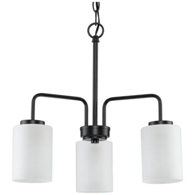 Progress Lighting Merry Collection Three-light Etched Glass Chandelier Light