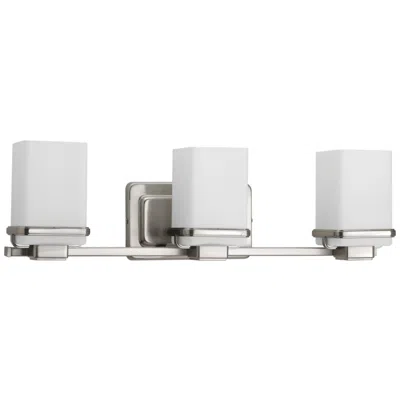 Progress Lighting Metric Collection Brushed Nickel 3-light Vanity