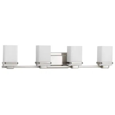 Progress Lighting Metric Collection Brushed Nickel 4-light Vanity
