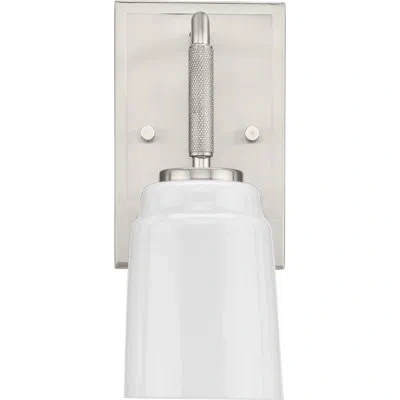 Progress Lighting One-light Industrial Vanity Light In Brushed Nickel