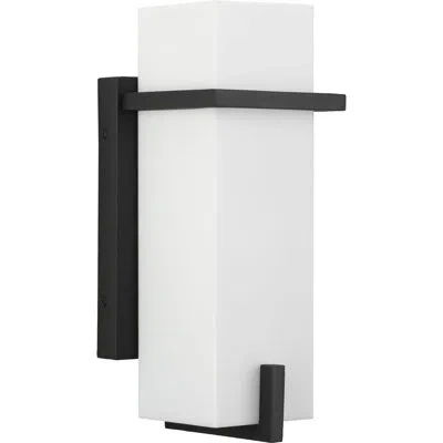 Progress Lighting One-light Modern Small Outdoor Wall Lantern In Black