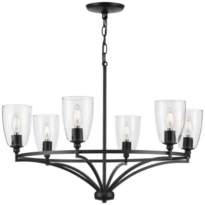 Progress Lighting Parkhurst Collection Six-light Clear Glass Chandelier Light