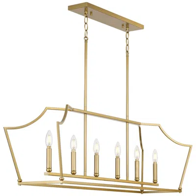 Progress Lighting Parkhurst Collection Six-light Linear Island Chandelier Light