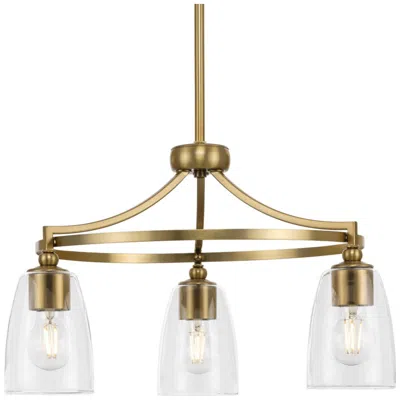 Progress Lighting Parkhurst Collection Three-light Clear Glass Chandelier Light